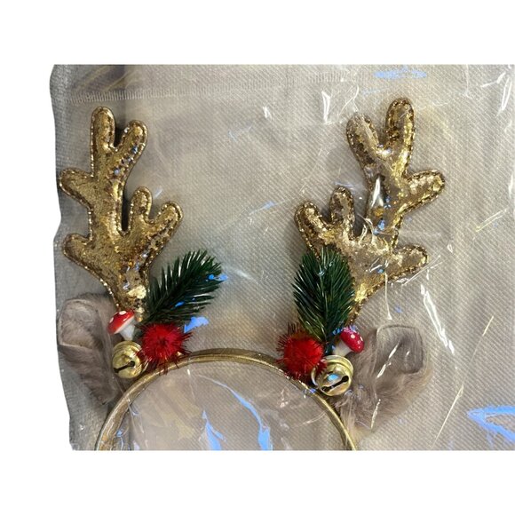 Festive Reindeer Antler Headband – NEW – Holiday Christmas Costume Accessory - Picture 6 of 8